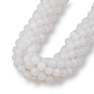 Pierre de Lune Blanche Ronde Lisse 08mm
