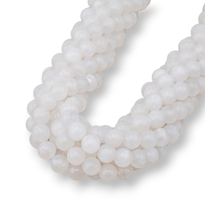 Pierre de Lune Blanche Ronde Lisse 08mm