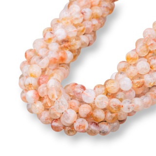 Citrin-Quarz-Wolke, rund, glatt, 06 mm, hell