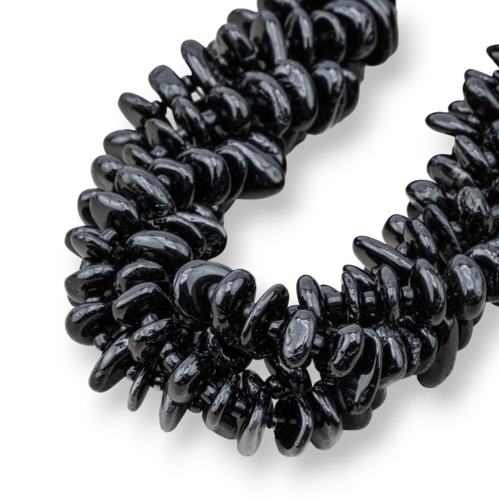 Μαύρη τουρμαλίνη Rondelle Irregular Tumbled Stone 8-13mm