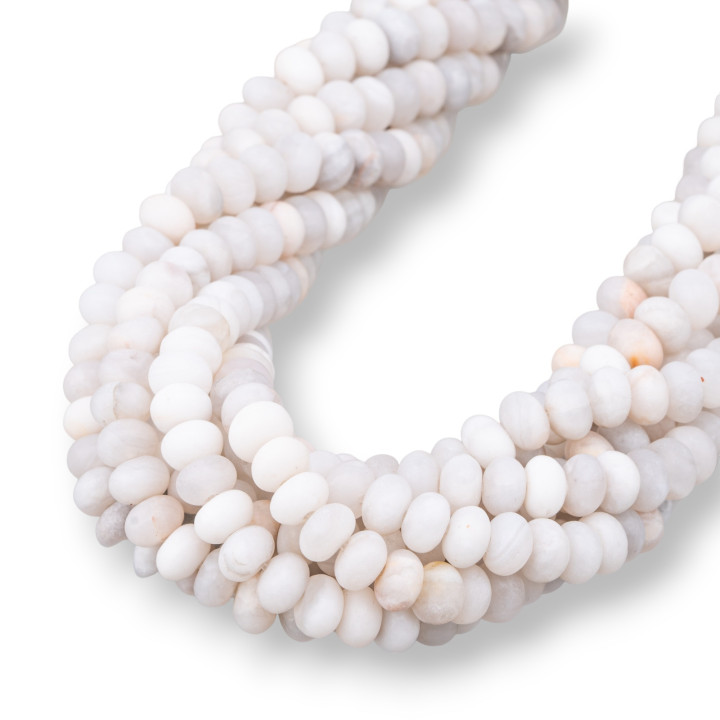 Ágata de Botswana Rondelle Mate Liso 6,5x4mm