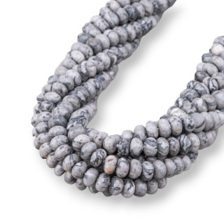 Ágata Fósil Rondelle Lisa 6,5x4mm