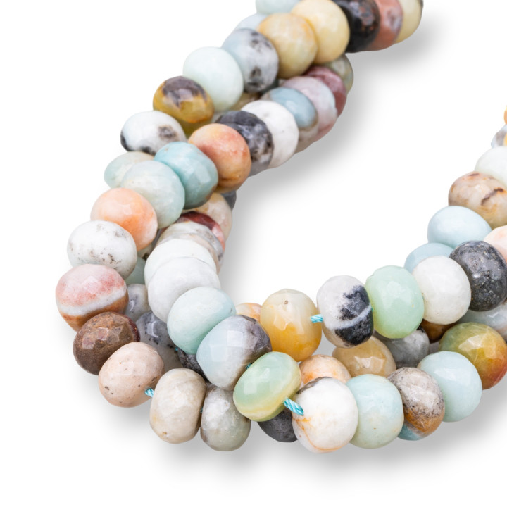 Amazonite Πολύχρωμο Rondelle Faceted 12x8mm