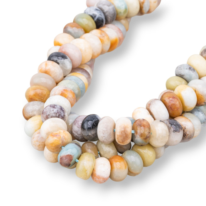 Amazonite Rondelle Lisse 10x6mm Jaune