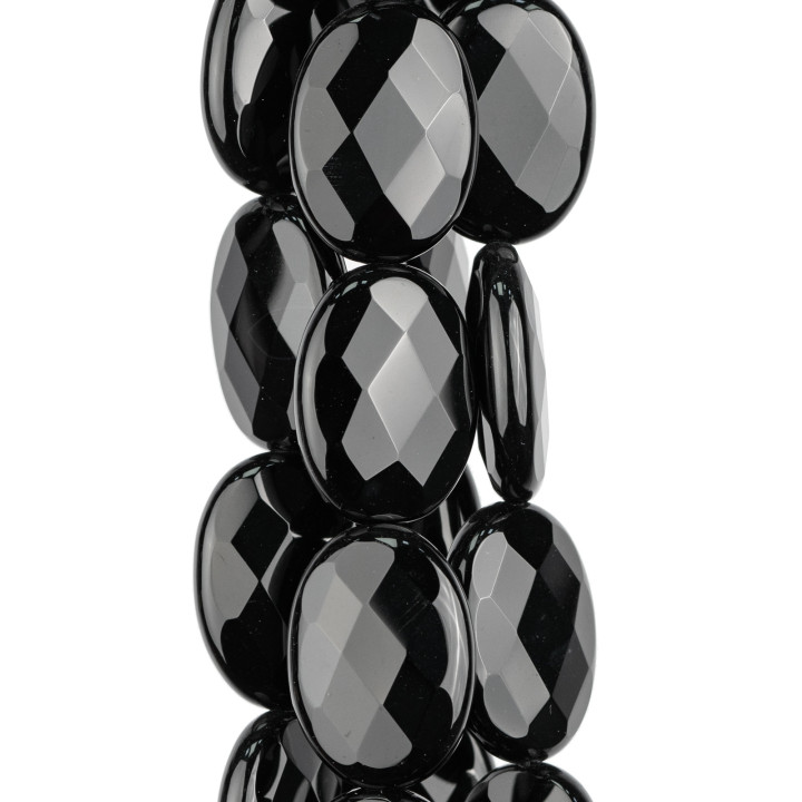 Onyx Plat Ovale Facette 30x40mm