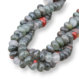 Bloody Jasper Diaspro Sanguigno Rondelle 10x6mm