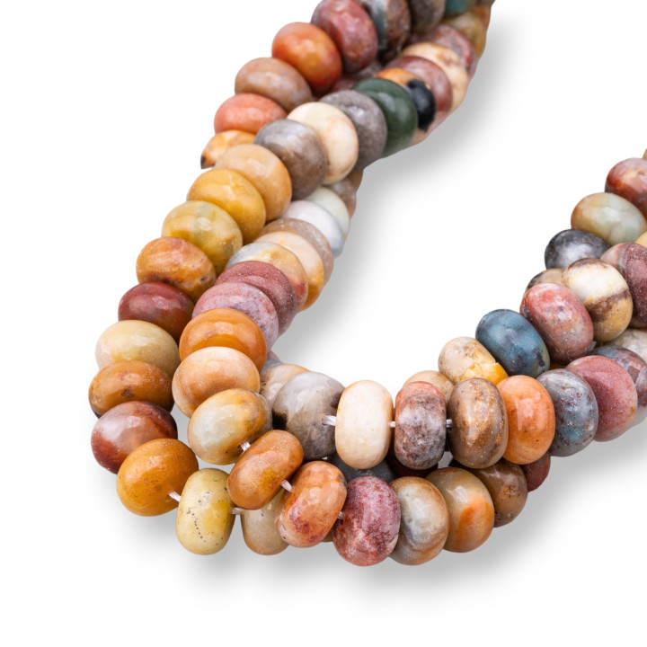 Jaspe Jaune Mix Ronds Lisses 10x6mm