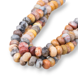 Jaspe Jaune Mix Rondelle Facette 10x6mm