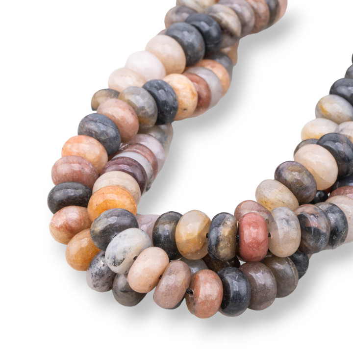 Καφέ Jasper Rondelle Smooth 10x6mm