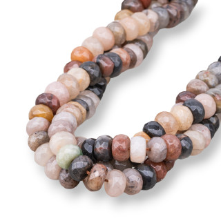 Jaspe Brun Rondelle Facette 10x6mm