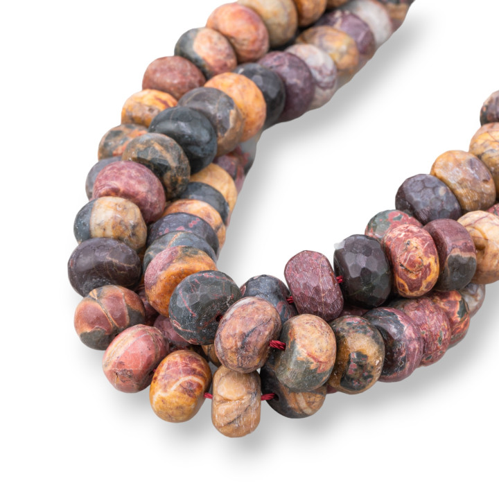 Brown Jasper Rondelle Faceted 12x8mm