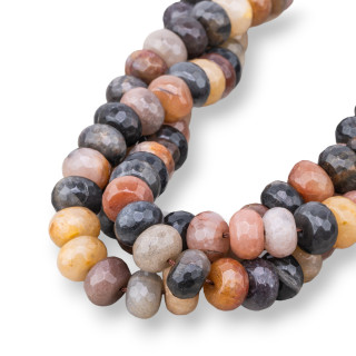 Καφέ Jasper Rondelle Faceted 12x8mm