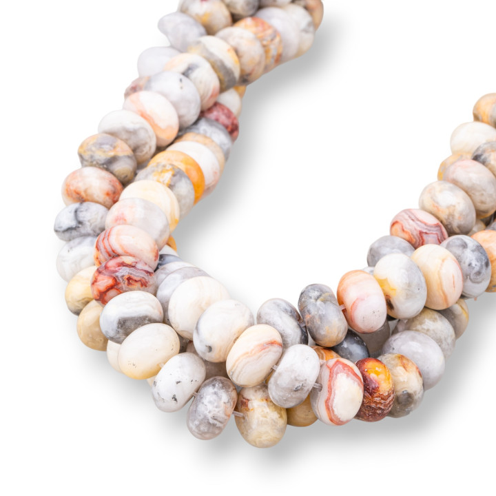 Jaspis Picasso Gelbe Rondelle glatt 10x6mm