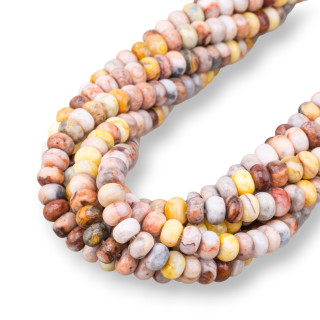 Gelber Picasso-Jaspis, Rondell, glatt, 6,5 x 4 mm