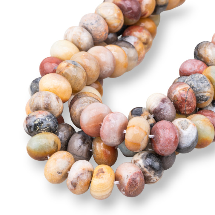 Diaspro Picasso Mix Rondelle Liscio 12x8mm