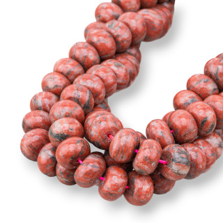 Diaspro Rosso Mix Rondelle Liscio 12x8mm