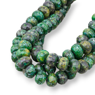 Jaspe Verde Bruto Rondelle Facetado 12x8mm