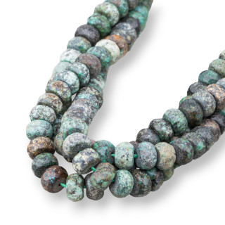 Grüner Jaspis, facettierte Rondelle, 10 x 6 mm