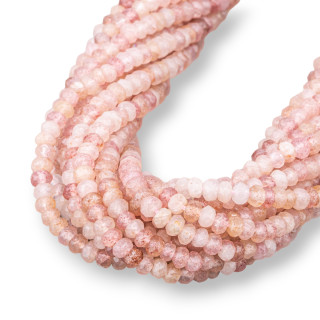 Avventurina Rossa Eosite Rondelle Sfaccettate 4x3mm Chiaro