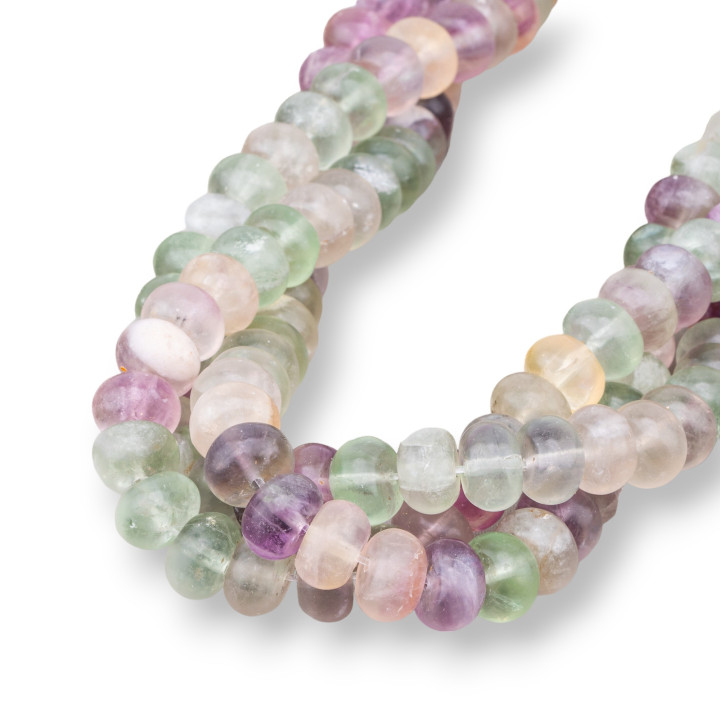 Fluorite Rondelle Lisse 10x6mm