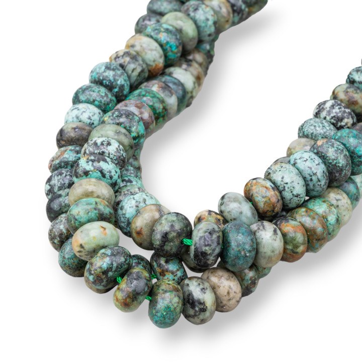 Afrikanische Jade Rondelle Glatt 10x6mm Grün