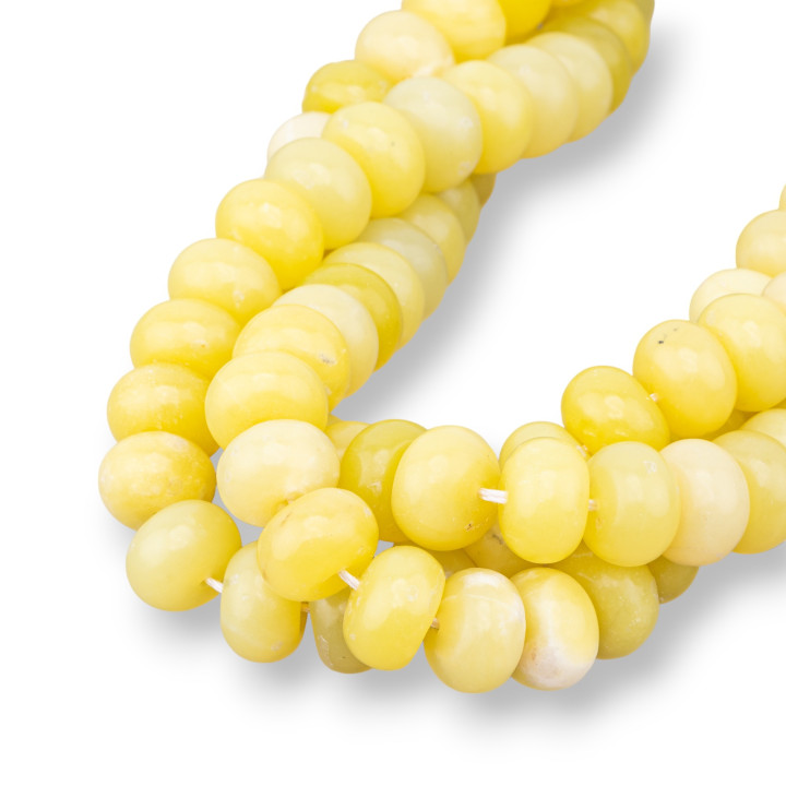 Giada Lemon Rondelle Lisce 12x8mm