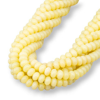 Ροδέλα Λεμονιού Jade Λεία 6x4mm