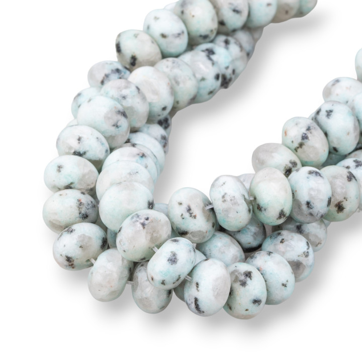 Λείες ροδέλες Jade Mosaic 12x8mm