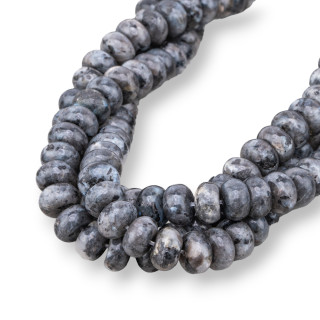 Black Labradorite Larichite Smooth Rondelle 10x6mm