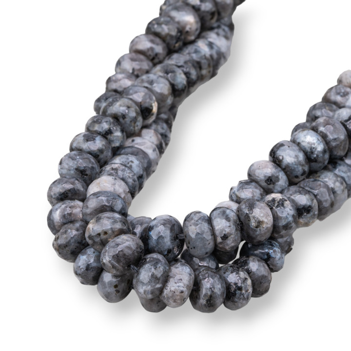 Schwarzer Labradorit Larichit Facettierte Rondelle 10x6mm