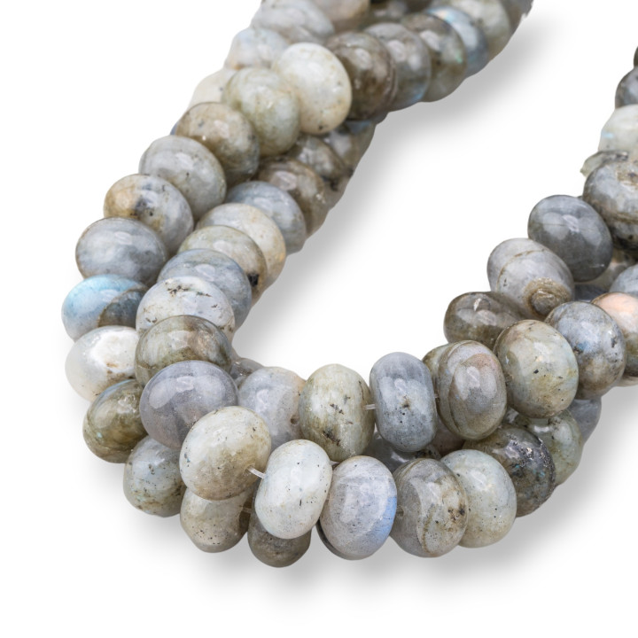 Green Labradorite Smooth Rondelle 12x8mm