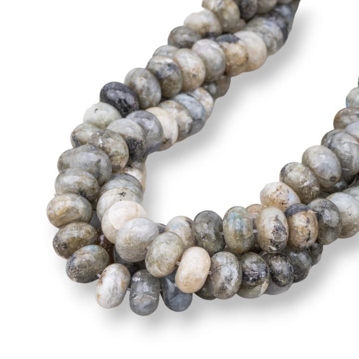 Labradorita Verde Rondelle Lisa 10x6mm