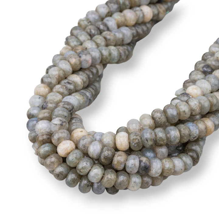 Grüner Labradorit Glatte Rondelle 6,5x4mm