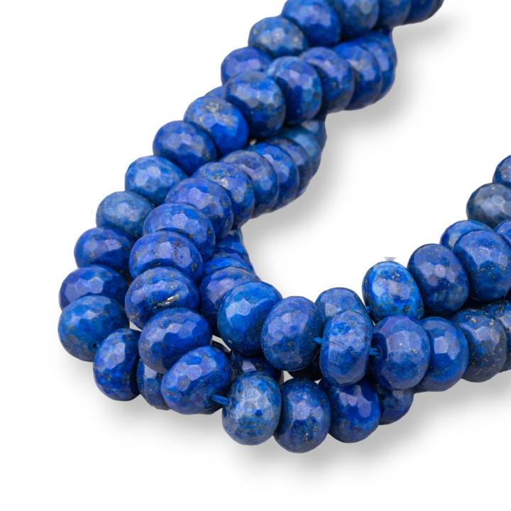 Lapis lazuli Rondelle Facette 12x8mm