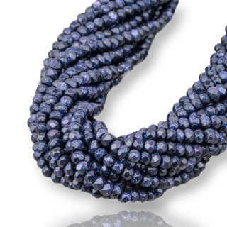 Piedra Del Sol Rondelle Facetado Azul 4x3mm