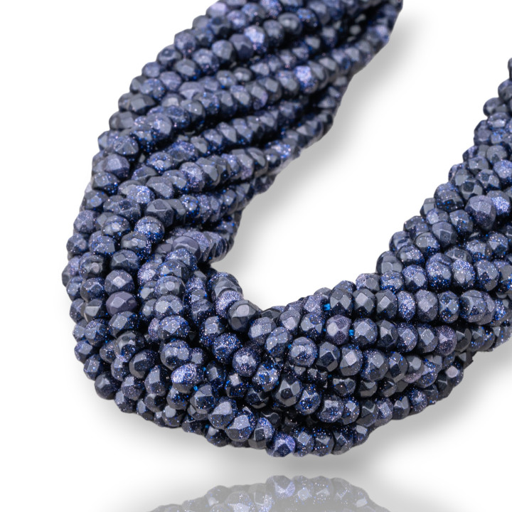 Piedra Del Sol Rondelle Facetado Azul 4x3mm