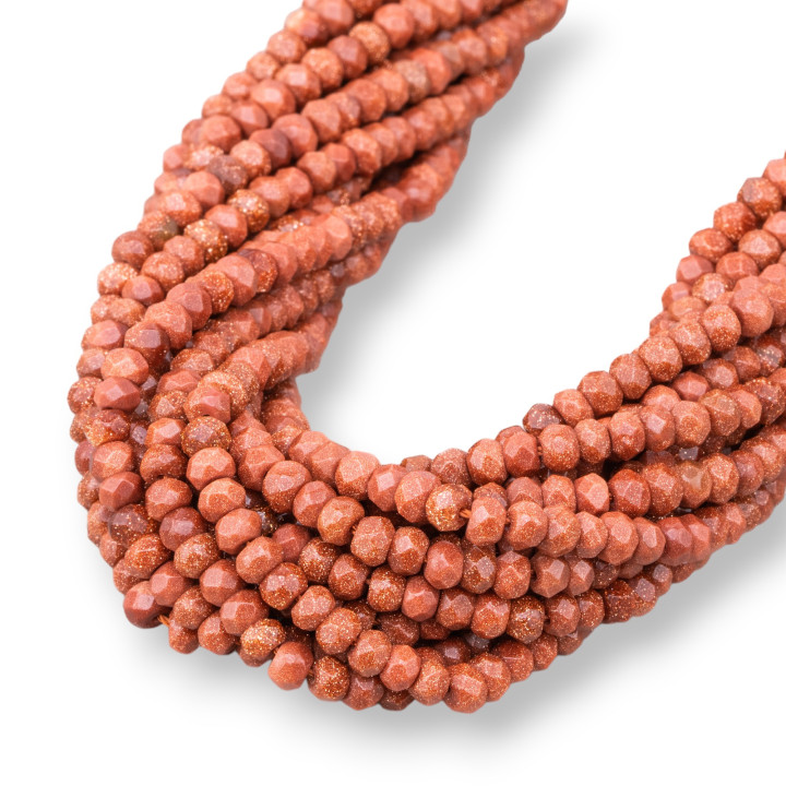 Pietra Del Sole Gold Facettierte Rondelle 4x3mm