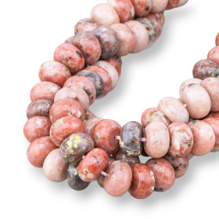 Rodonite Multicolor Rondelle Liso 12x8mm