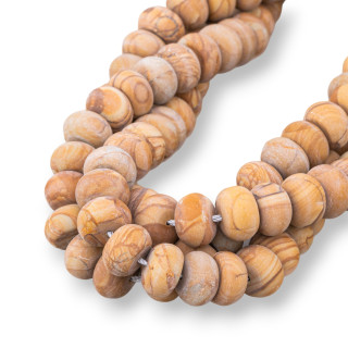 Wooden Jasper Matte Washers Smooth 12x8mm