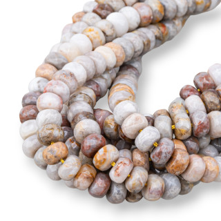 Agate Botswana Rondelle Faceted 8x5mm