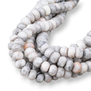 Agate Fossil Rondelle Smooth 8x5mm