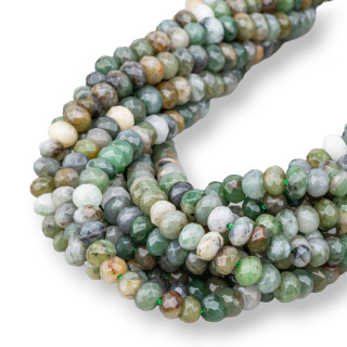 Moosachat Facettierte Rondelle 6x4mm