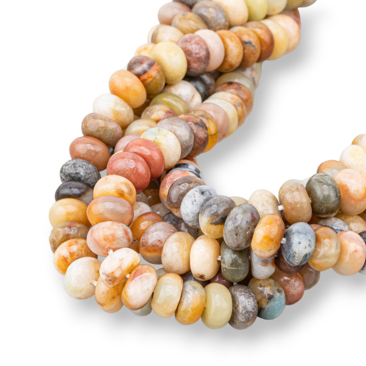 Yellow Jasper Mix Redondas Liso 8x5mm Transparente