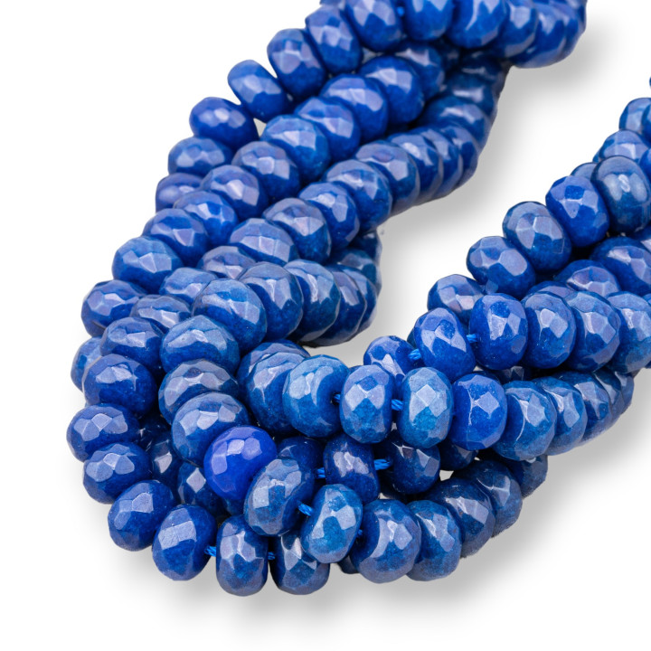 Jade Bleu Rondelle Facette 8x5mm
