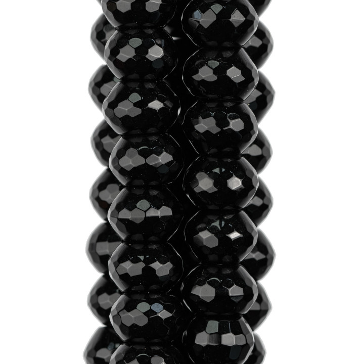 Onyx Rondell facettiert 14x10mm