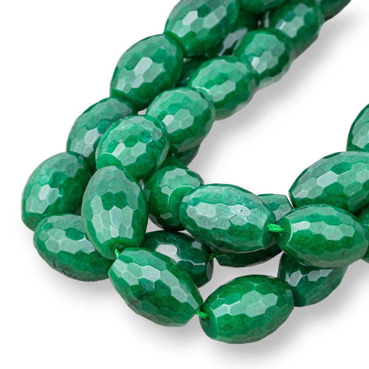 Arroz Jade Esmeralda Facetado 13x18mm