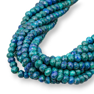 Lapislazuli Rohes afghanisches facettiertes Rondelle 6x4mm