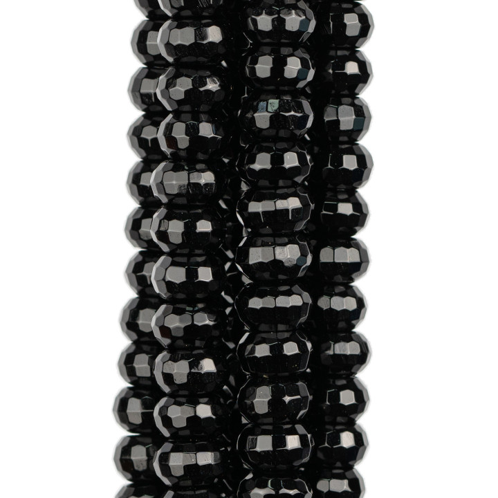 Onyx Rondell facettiert 8x5mm