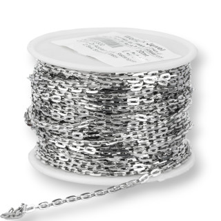 Catena Di Acciaio Rettangolo 2,5x4,5mm 20 Metri