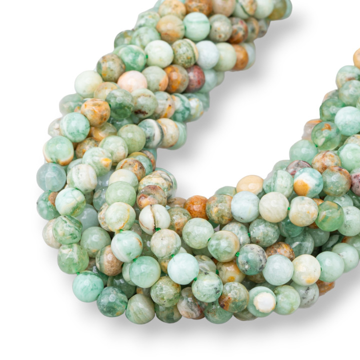 Quarzo Verde Crisoprasio Grezzo Tondo Liscio  6mm